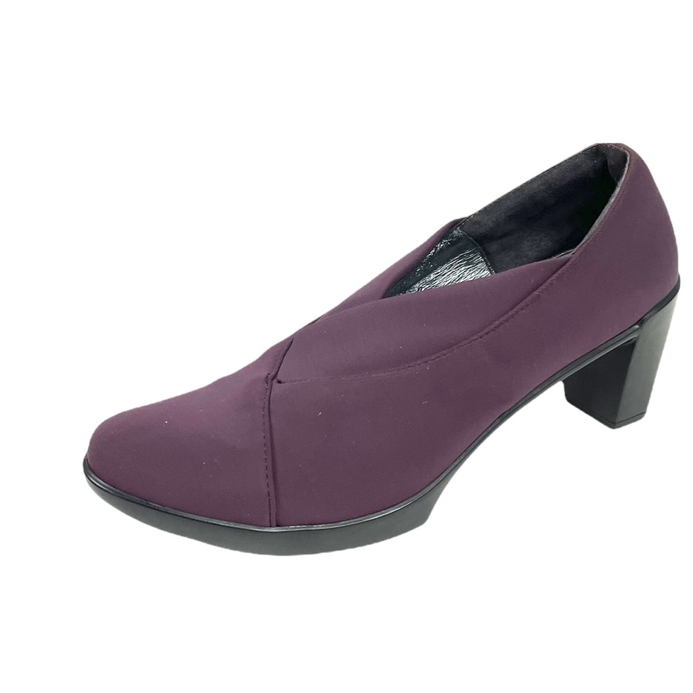 NEW Naot Lucente Plum Burgundy Pump Stretch Fabric Heel Career MSRP $199